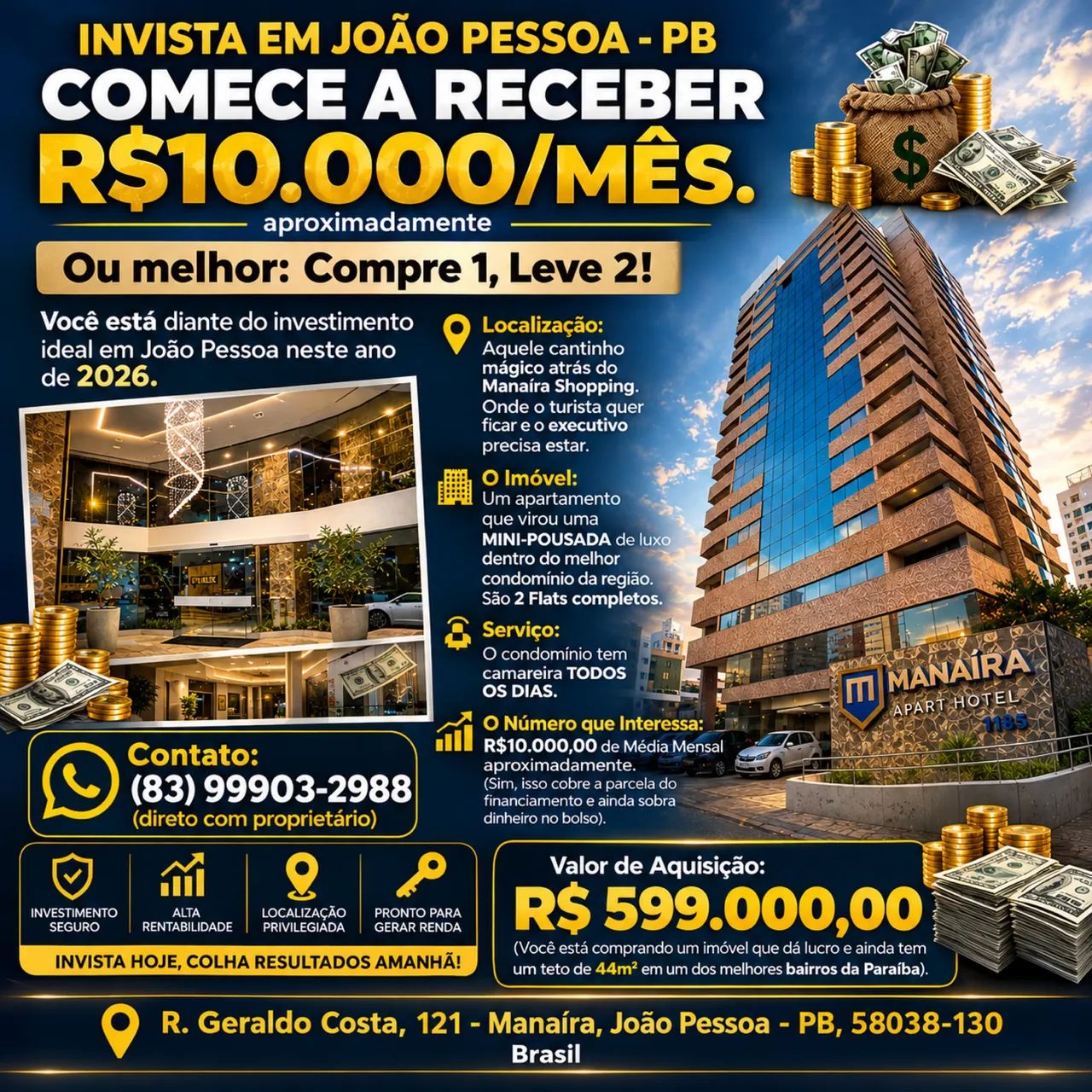 Manaíra Apart-Hotel Compre 1, Leve 2!