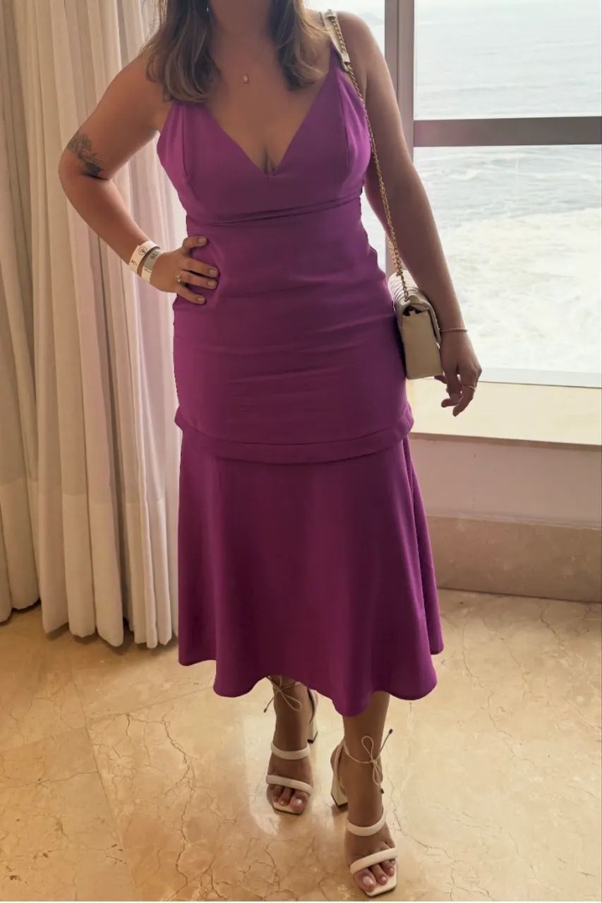 Vestido Midi - Lilás  - Foto 3