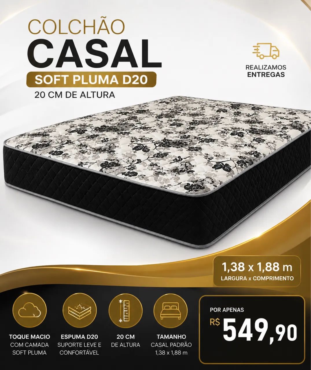 Colchão de Cama Casal  - Foto 3