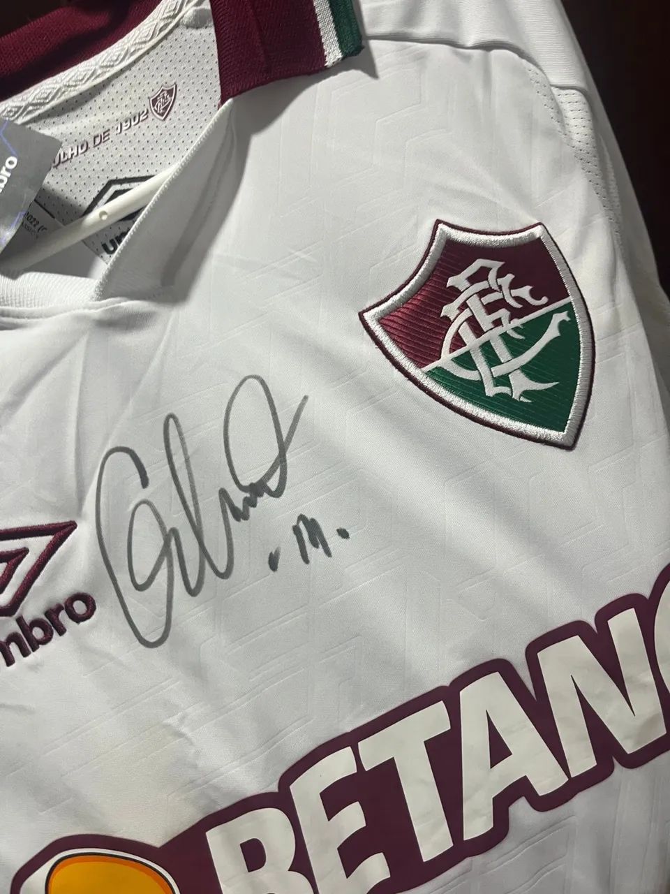 Camisa fluminense Umbro 2022 autografada  - Foto 2