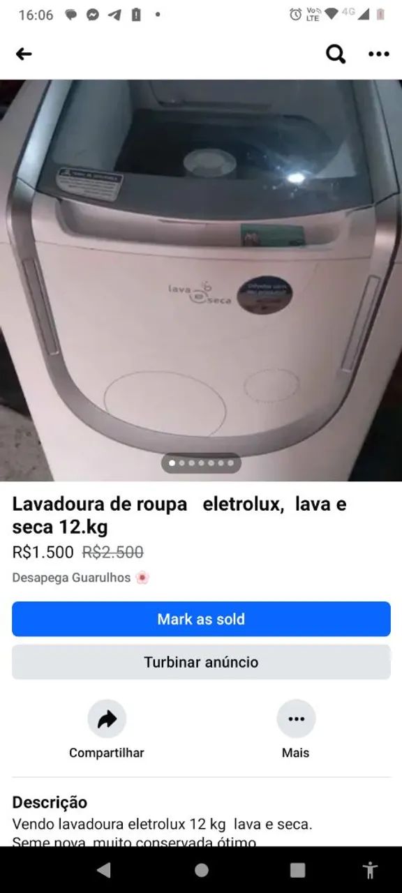 Lavadoura  Eletrolux 12kg - Foto 4