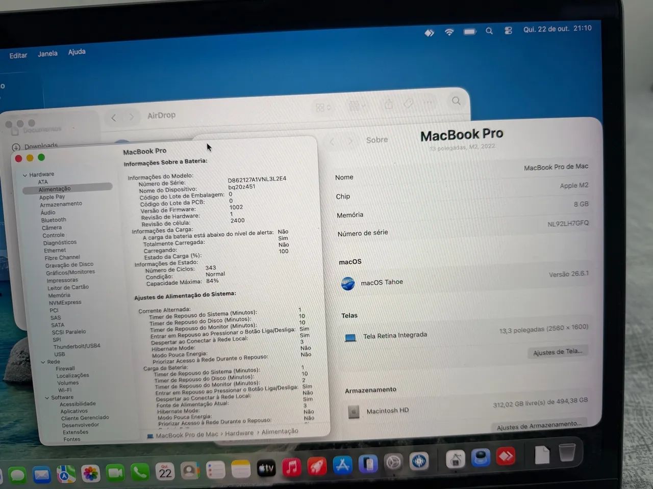 Macbook Pro M2 8GB Ram SSD 512GB touchbar - Foto 3