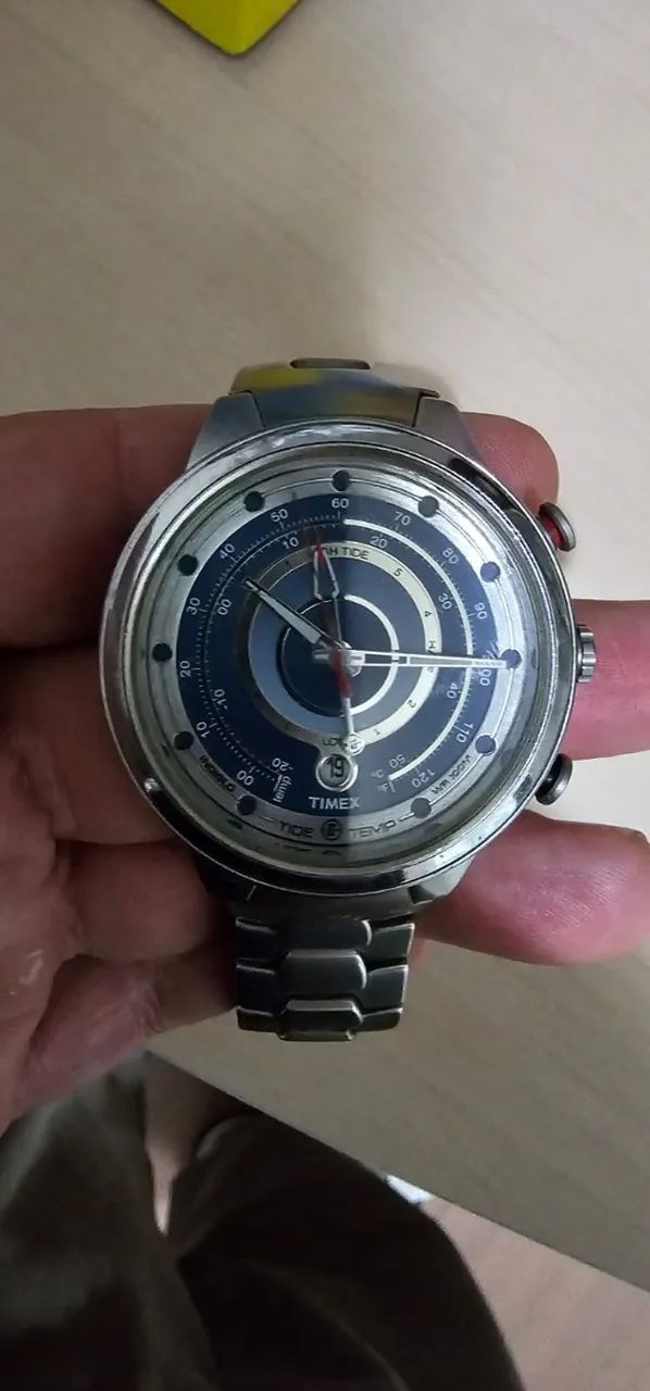 Relógio Timex Expedition E-Tide Temp Intelligent Quartz Aço Original