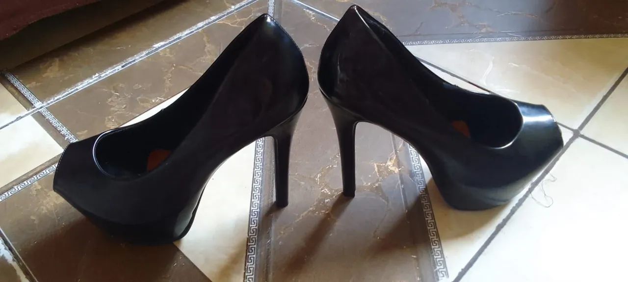 Sapato Peep Toe Sapatella - Foto 3
