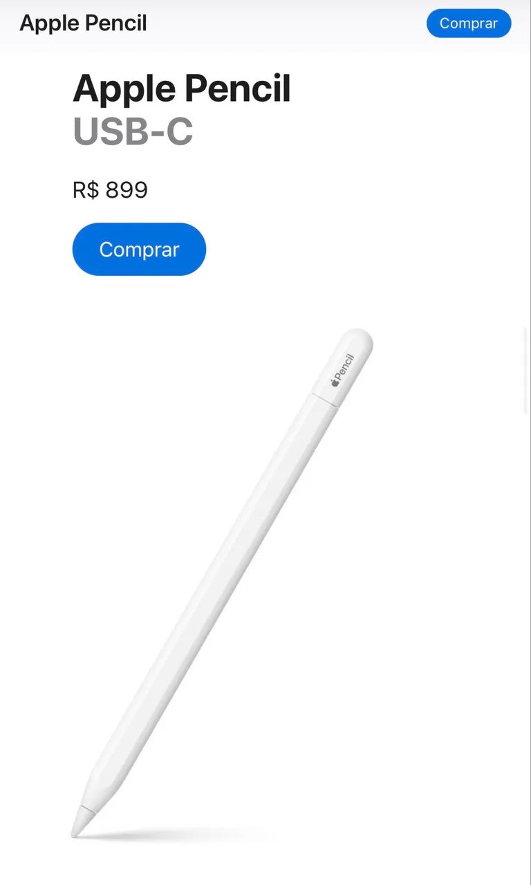新品未開封 Apple Pencil USB-C Apple Pencil Usb-c Leia A Descrição Do Anuncio Nova Lacrada