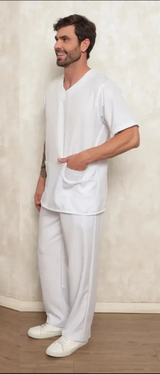 SCRUBS BÁSICOS BRANCOS/PIJAMAS CIRÚRGICOS  - Foto 2