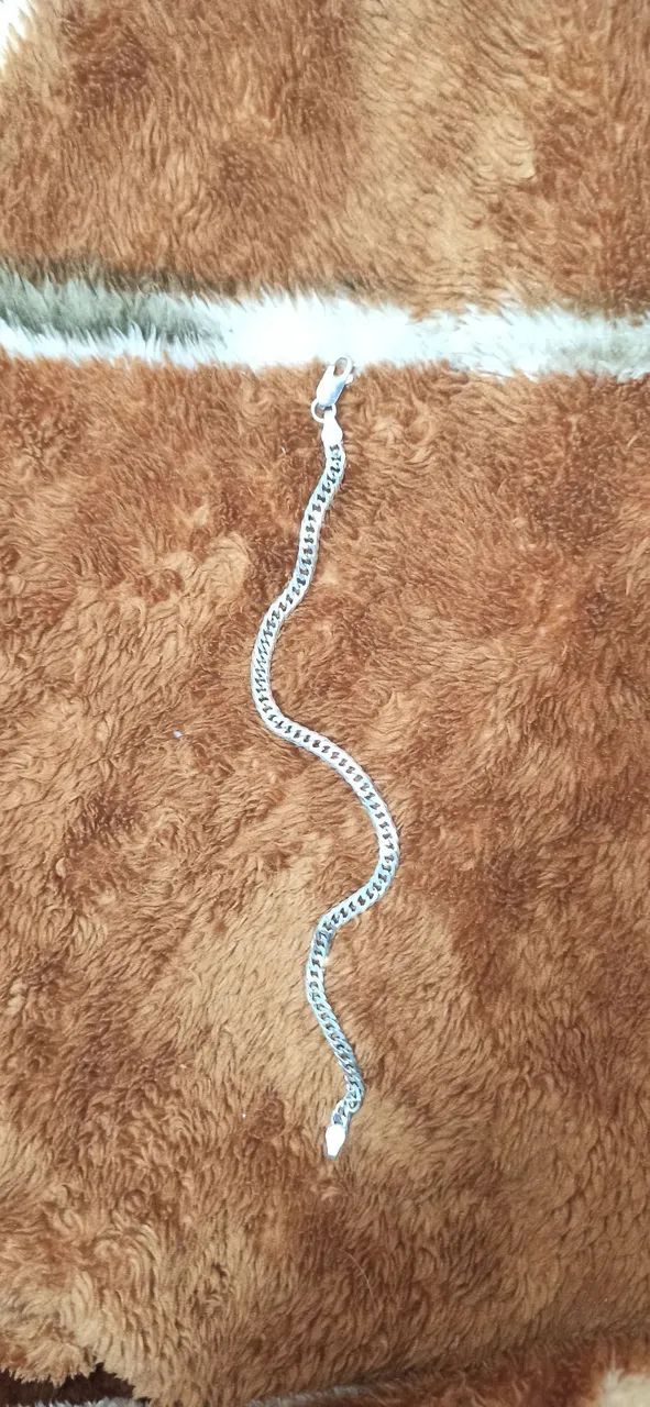 Pulseira Prata 925 - Grumet Dupla - 21cm - 4,5mm - Foto 2