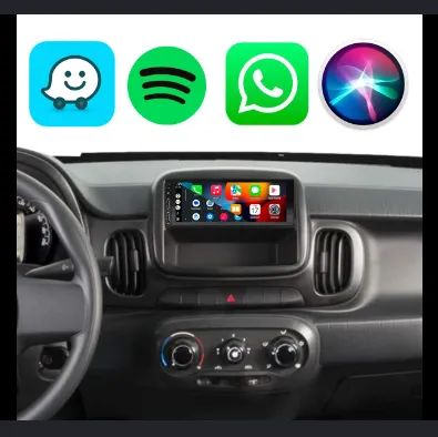 Central Multimidia Car Play Android Auto 6.8 Polegadas 1din - Top para fiat mobi e outros
