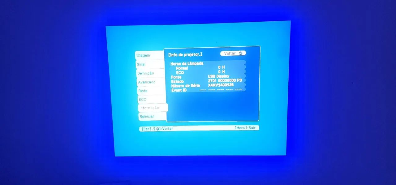 PROJETOR EPSON S41+ USADO LÂMPADA NOVA ORIGINAL EPSON - Foto 5