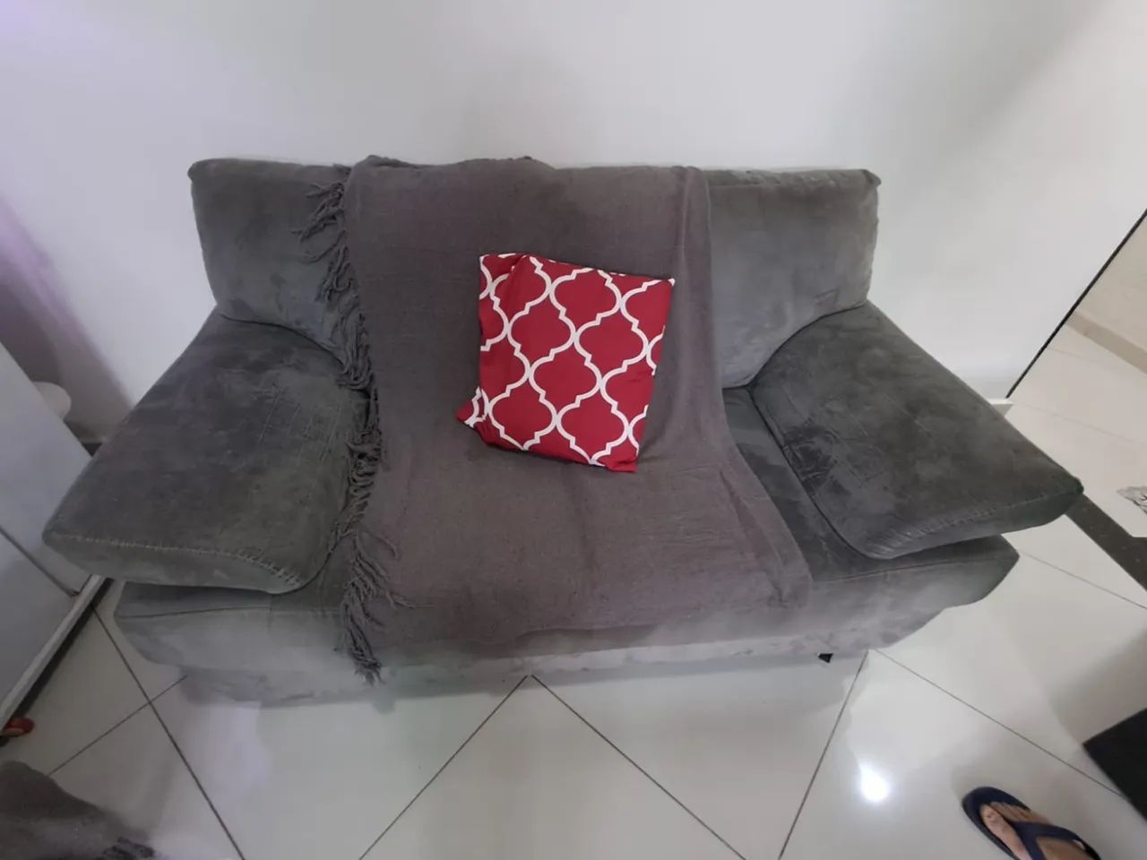 SOFA CINZA 2 LUGARES - Foto 4