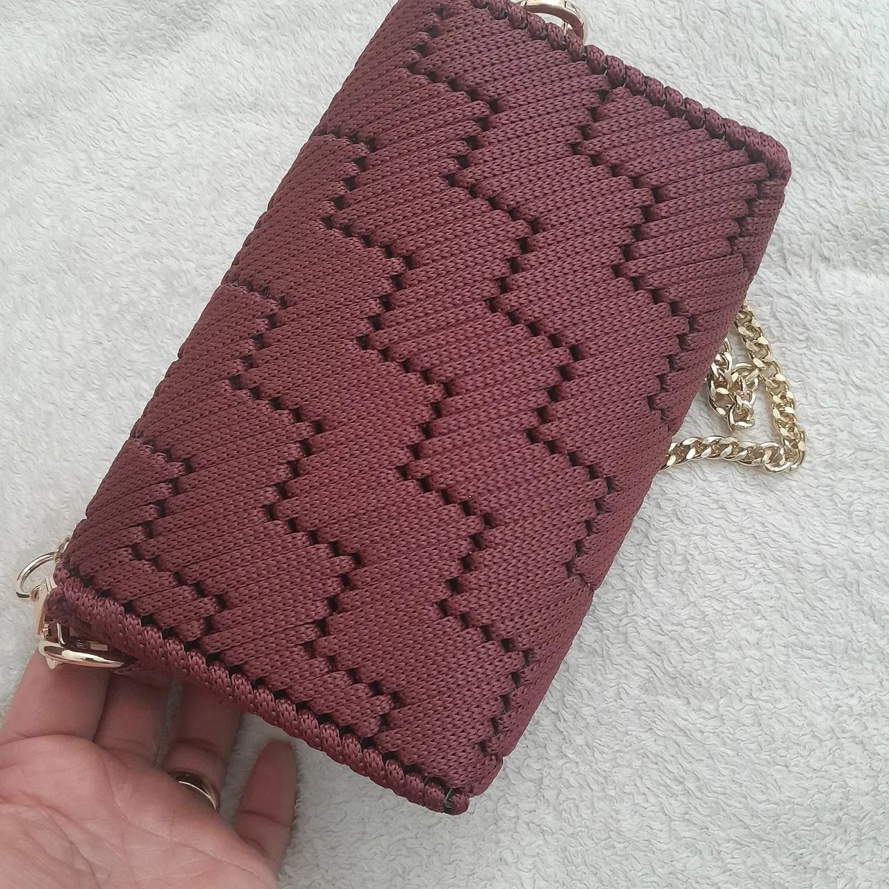 Bolsa Artesanal crochê na tela - Foto 3
