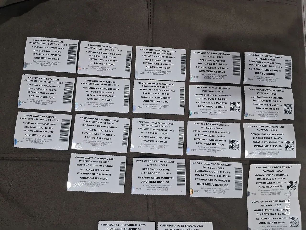 48 INGRESSOS DE JOGOS DO SERRANO F.C  / PETRÓPOLIS  - Foto 3