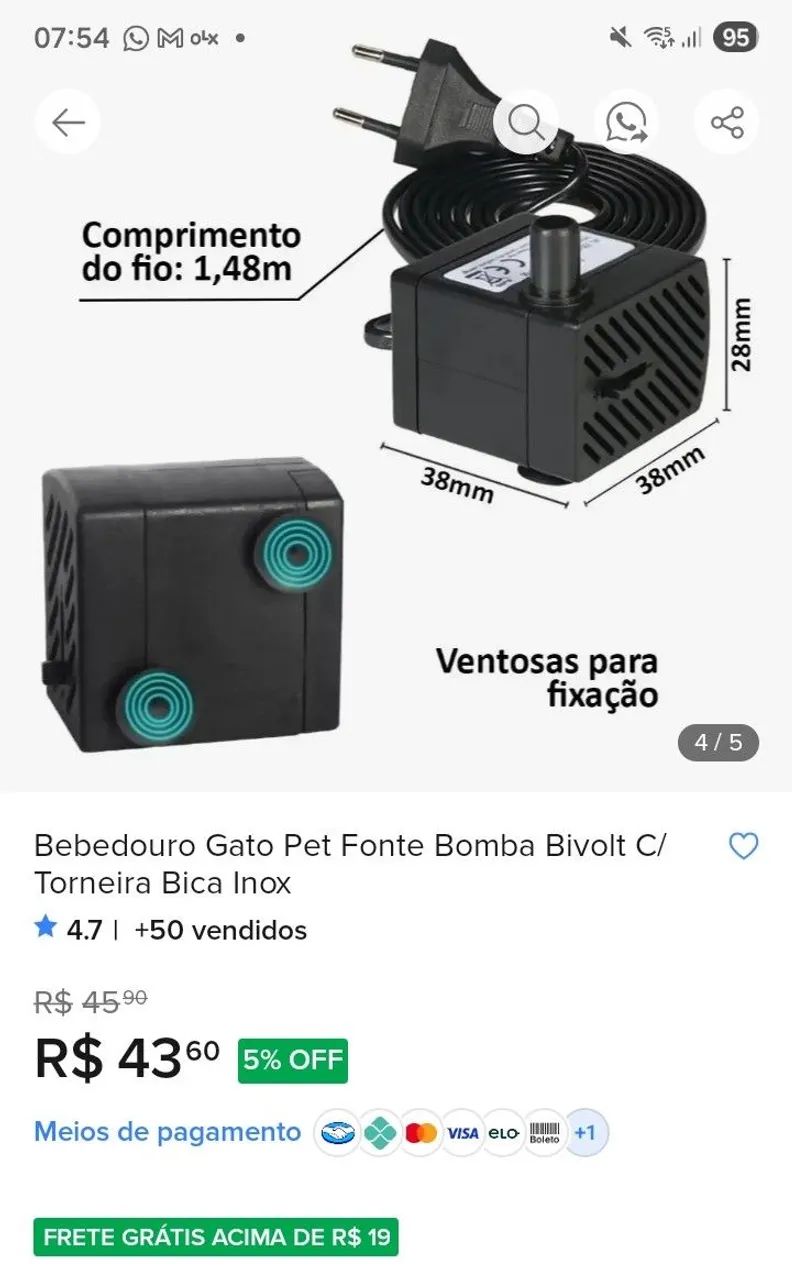 Bebedouro para gato