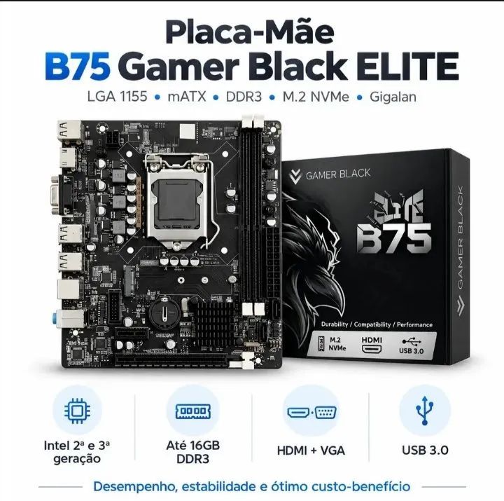 Placa mãe  Usb 3.0  internet ultra rapida 1000mb com NVME - Foto 2