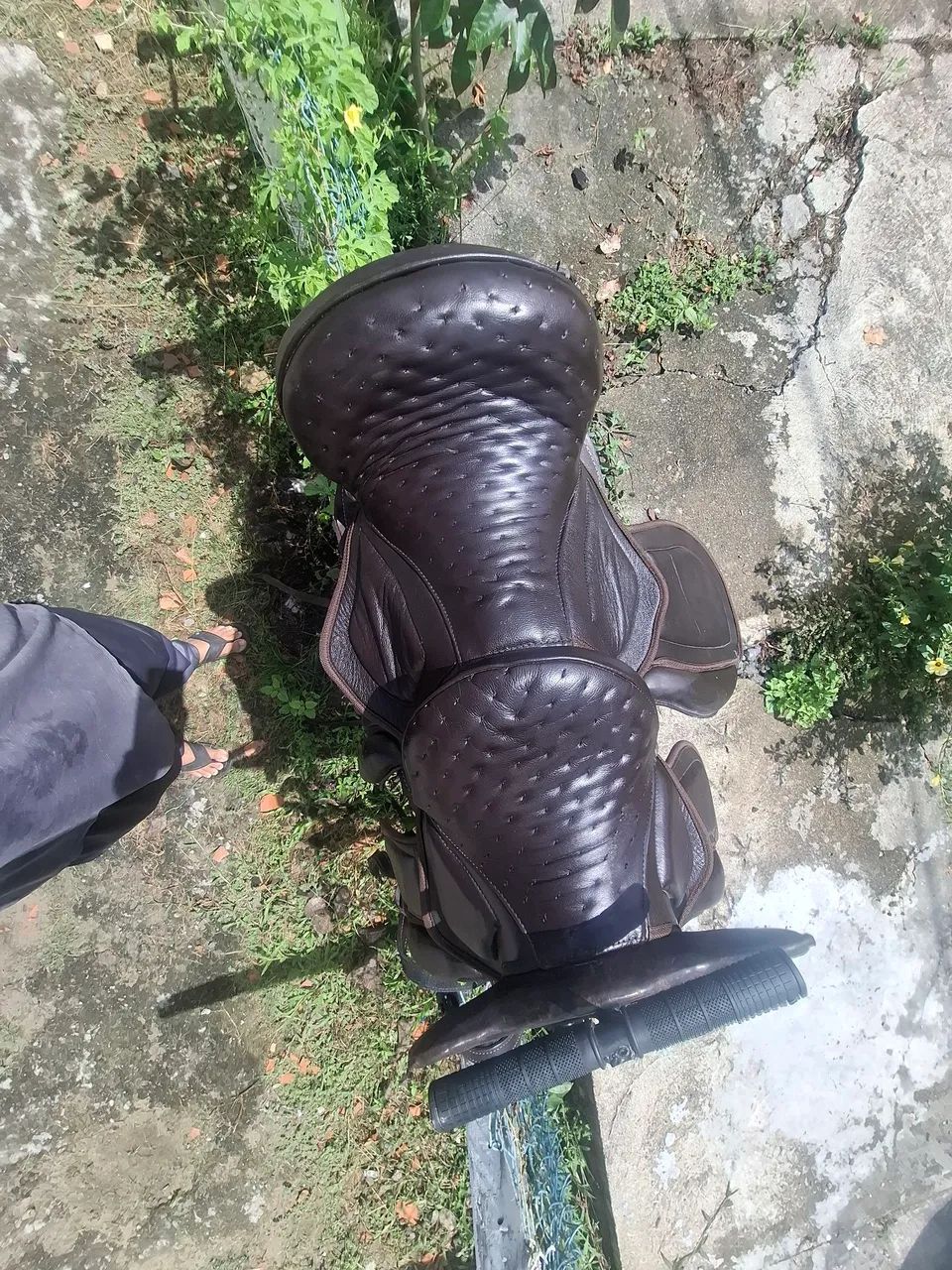 Sela completa de cavalo dupla em couro. - Foto 2