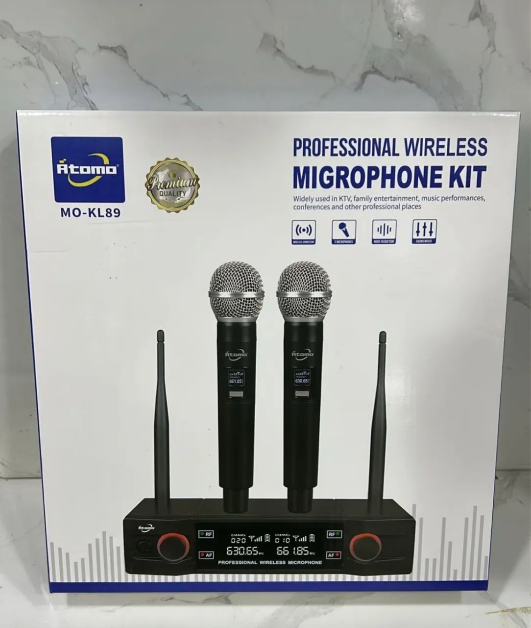 Microfone duplo sem fio