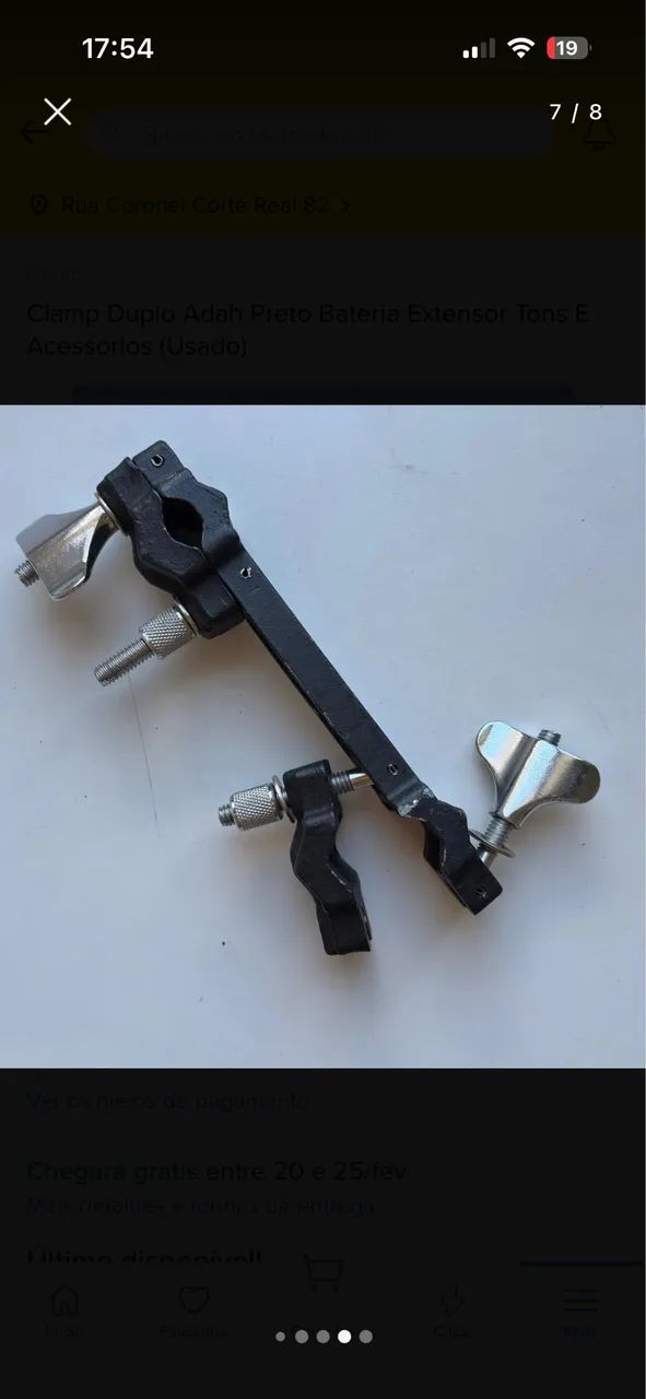 Clamp Duplo Adah Preto Bateria Extensor Tons E Acessórios