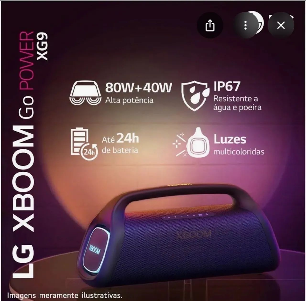 Caixa de som LG XBOOM - Foto 5