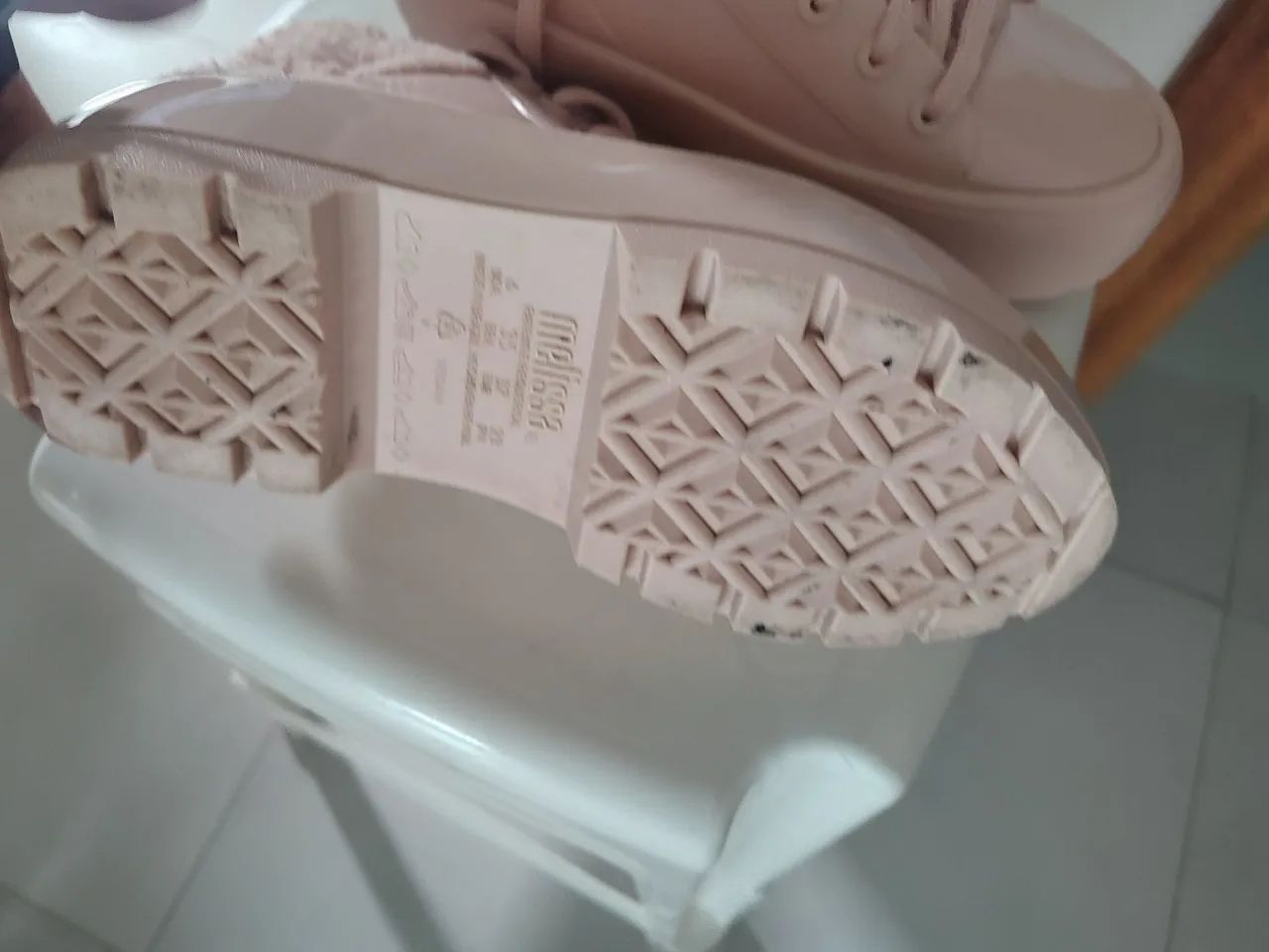 Bota melissa fluffy sneaker rosa  - Foto 2