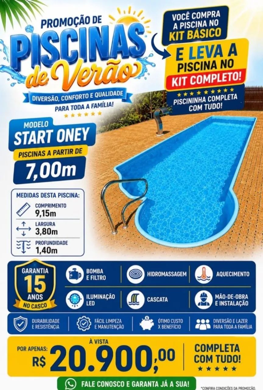 PROMOÇÃO IMPERDÍVEL DE PISCINA 