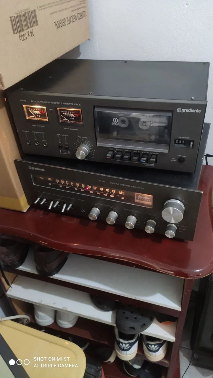 Receiver e tape deck gradiente s95 em ótimo estado 