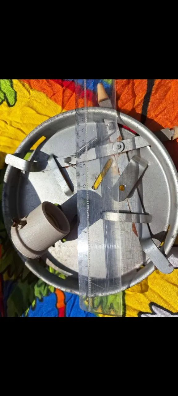 Globo tipo Cúpula Opalina Vidro Leitoso + Base Teto Drops Plafon - Foto 2