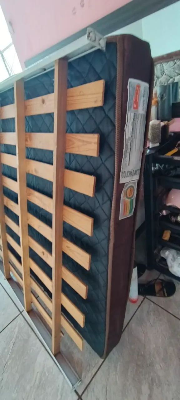 Cama tubular casal com colchão  - Foto 2