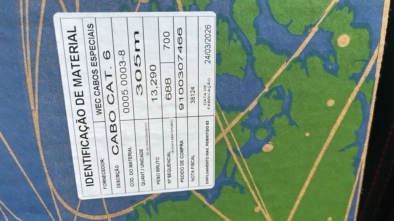 Cabo de rede CAIXA NOVA, CAT6. - Foto 3