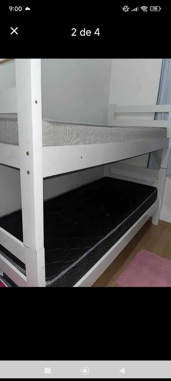 Beliche com colchões Ortobom 