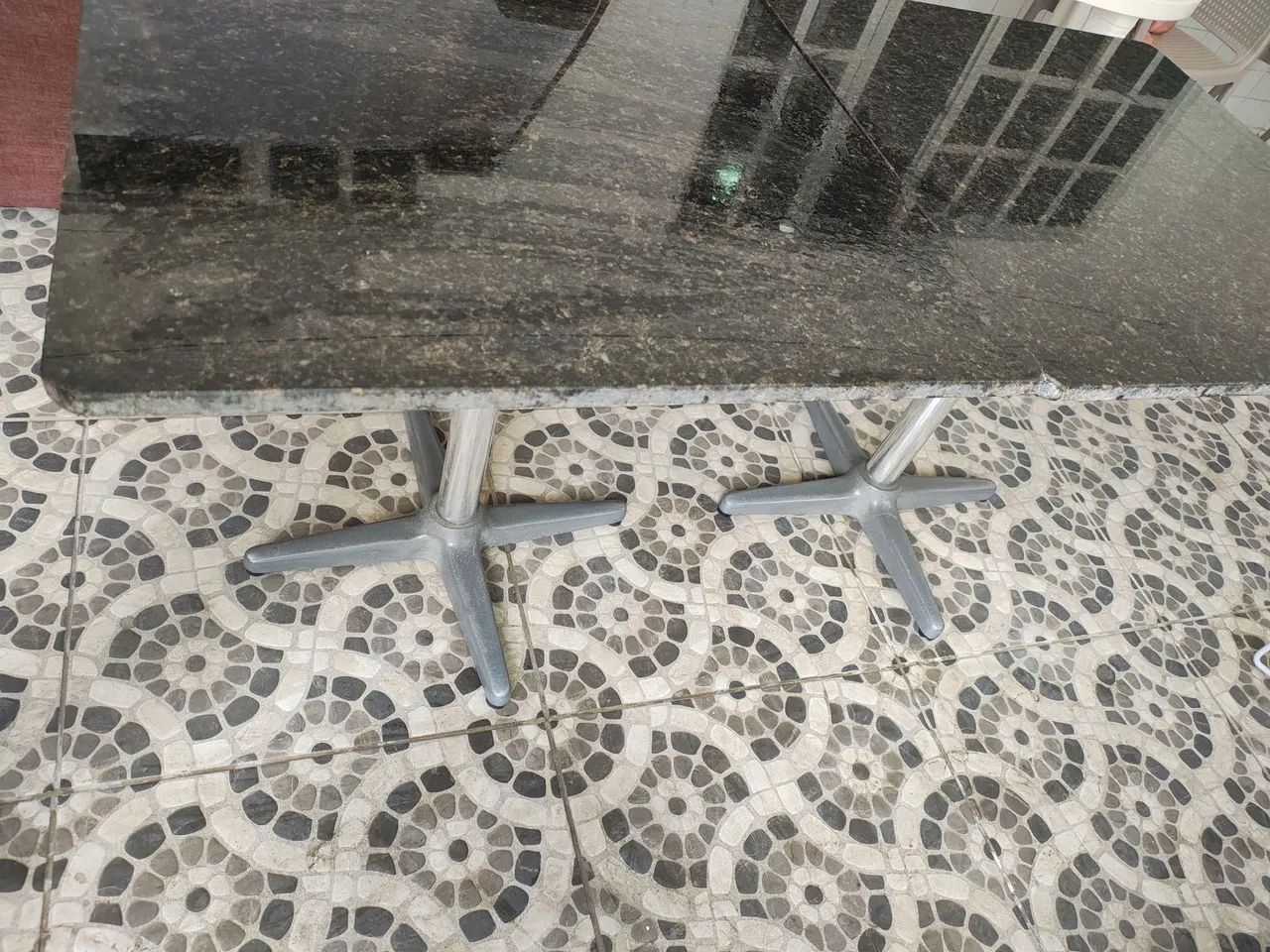 Mesa de mármore pés de alumínio  - Foto 5