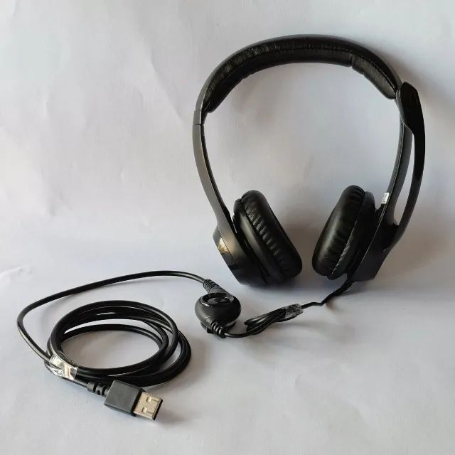 Headset Logitech H390 USB Com Microfone - Espumas Novas - Foto 5
