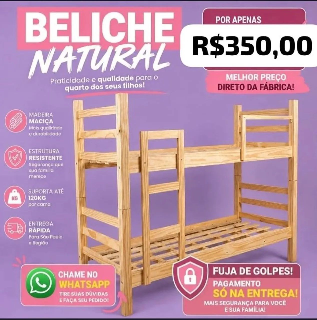 BELICHE NATURAL RÚSTICA DIRETO DA FÁBRICA 