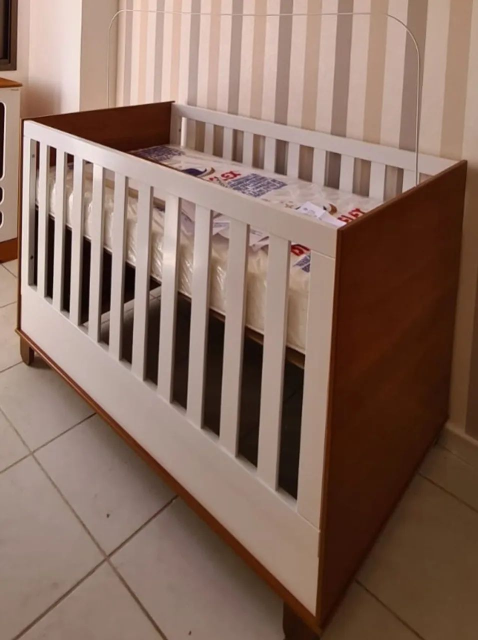 Cama / Berço Infantil MDF com Colchão - Foto 3