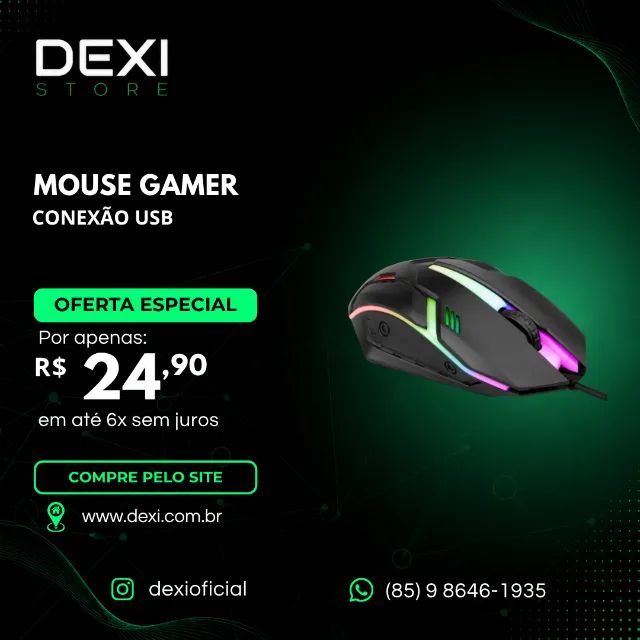 Mouse Óptico Com Fio Knup 1200 DPI KP-M611 