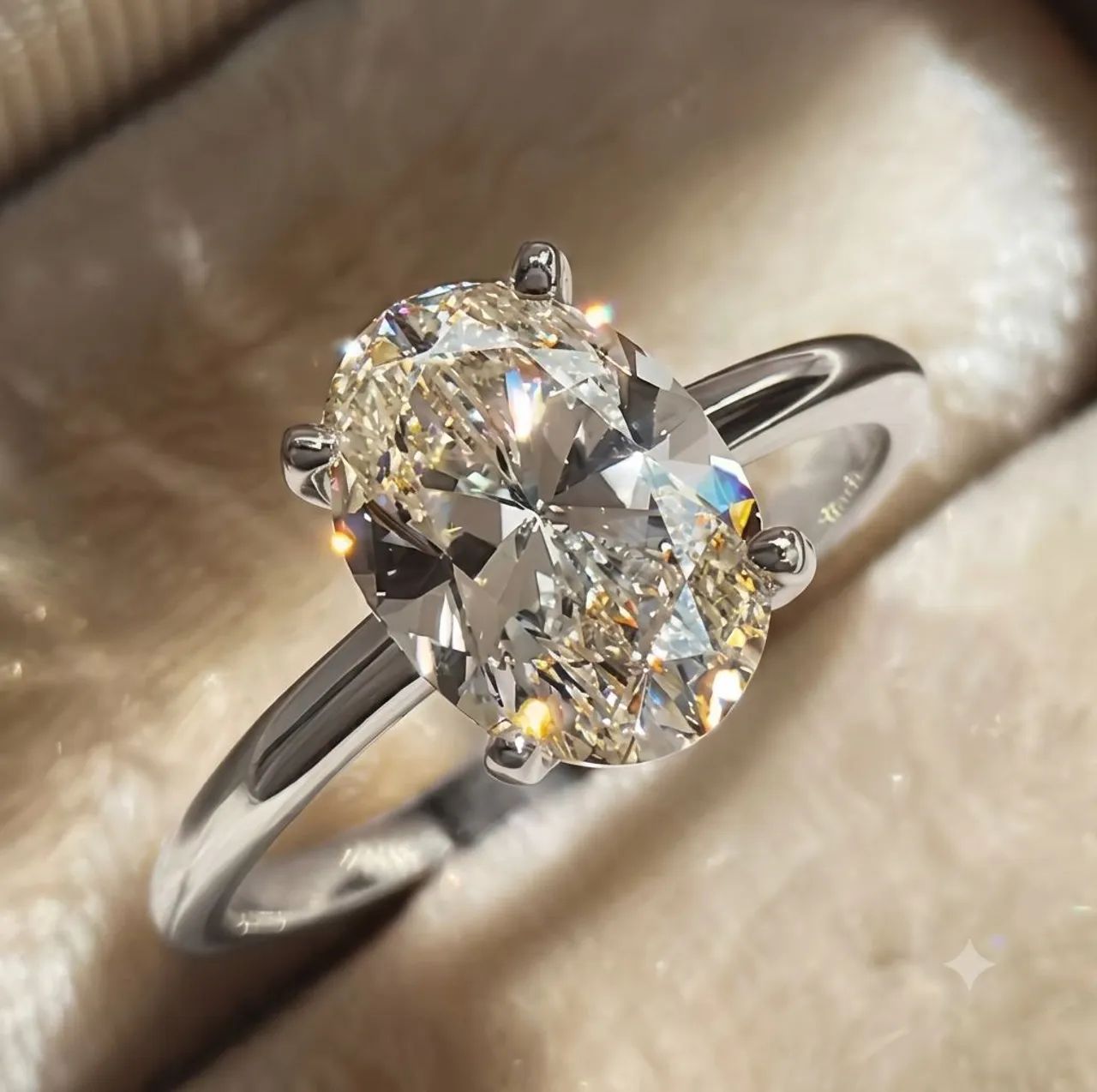 Anel diamante moissanite 1ct