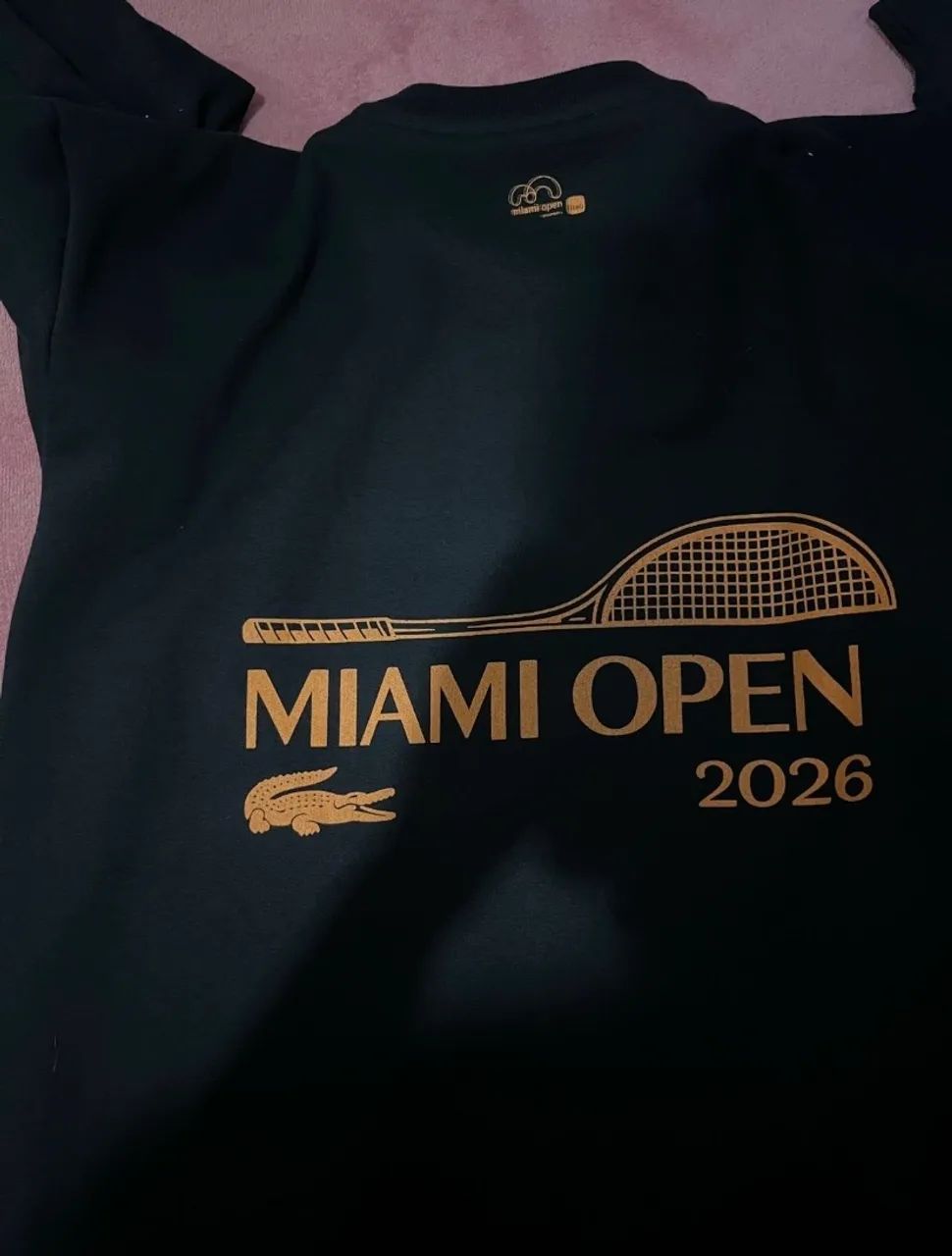 blusa lacoste miami open g preta