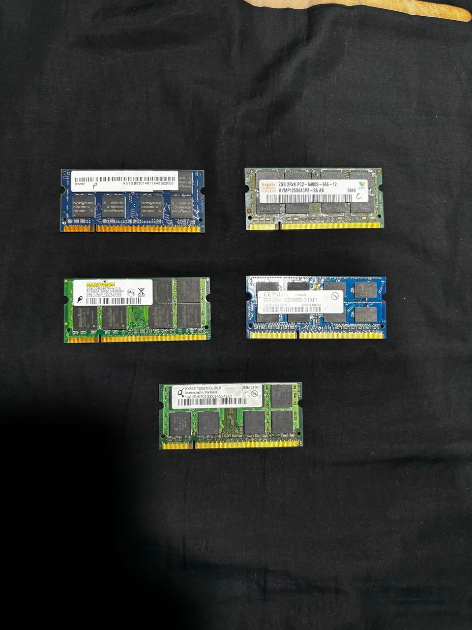 Memórias de notebook