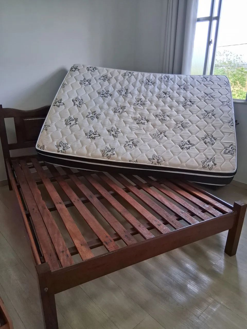 Cama de casal, com colchão Ortobom. - Foto 4