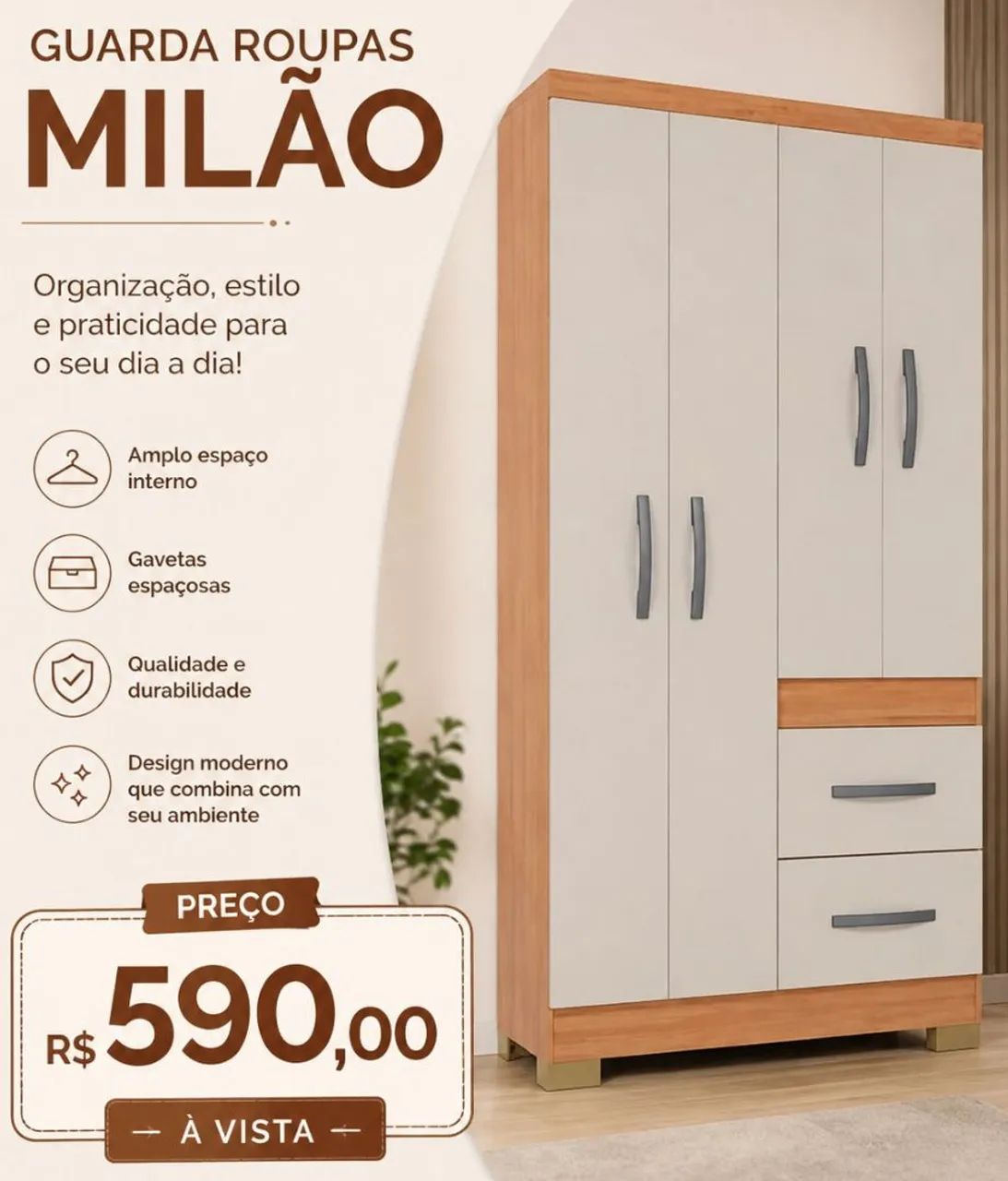 guarda roupas novo