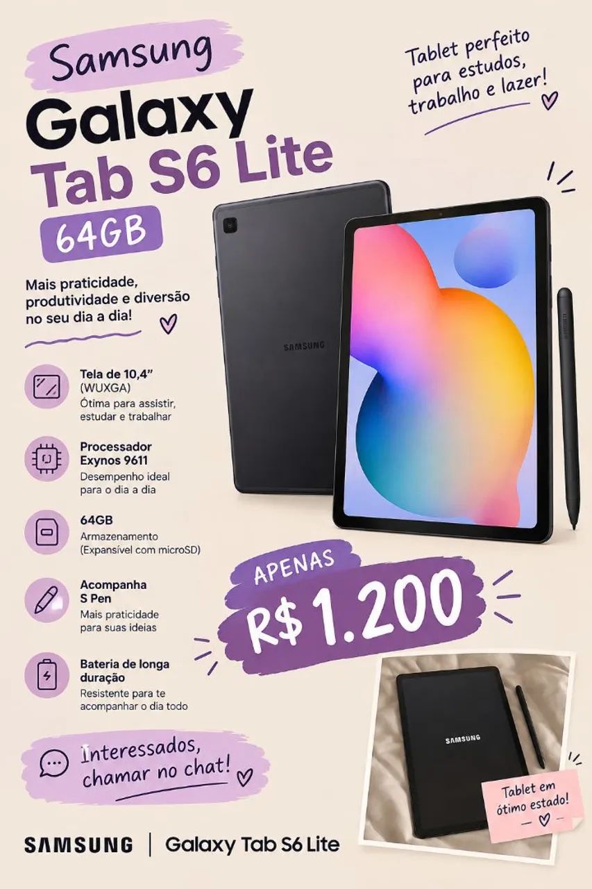 Samsung Galaxy Tab S6 Lite 64GB + S Pen