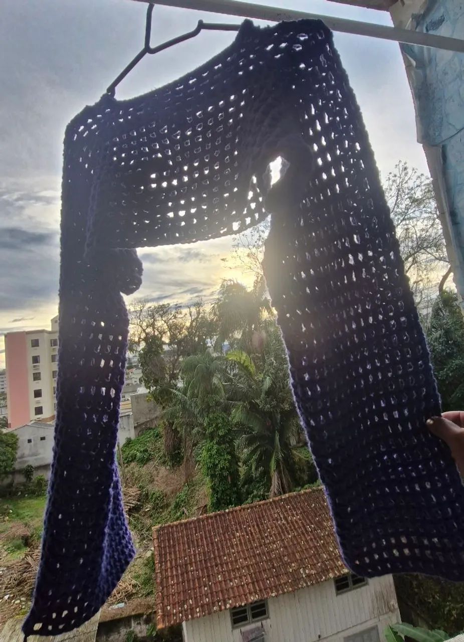 Cropped bolero em crochê na moda 