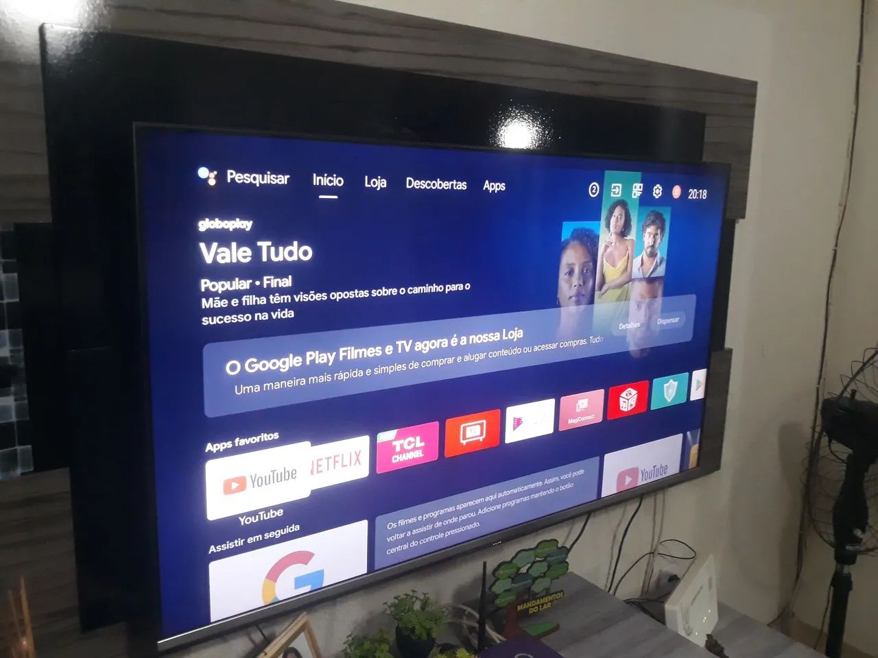 tv 55 smart 4k tcl Android comando de voz pé controle or todos apps entrego * - Foto 2