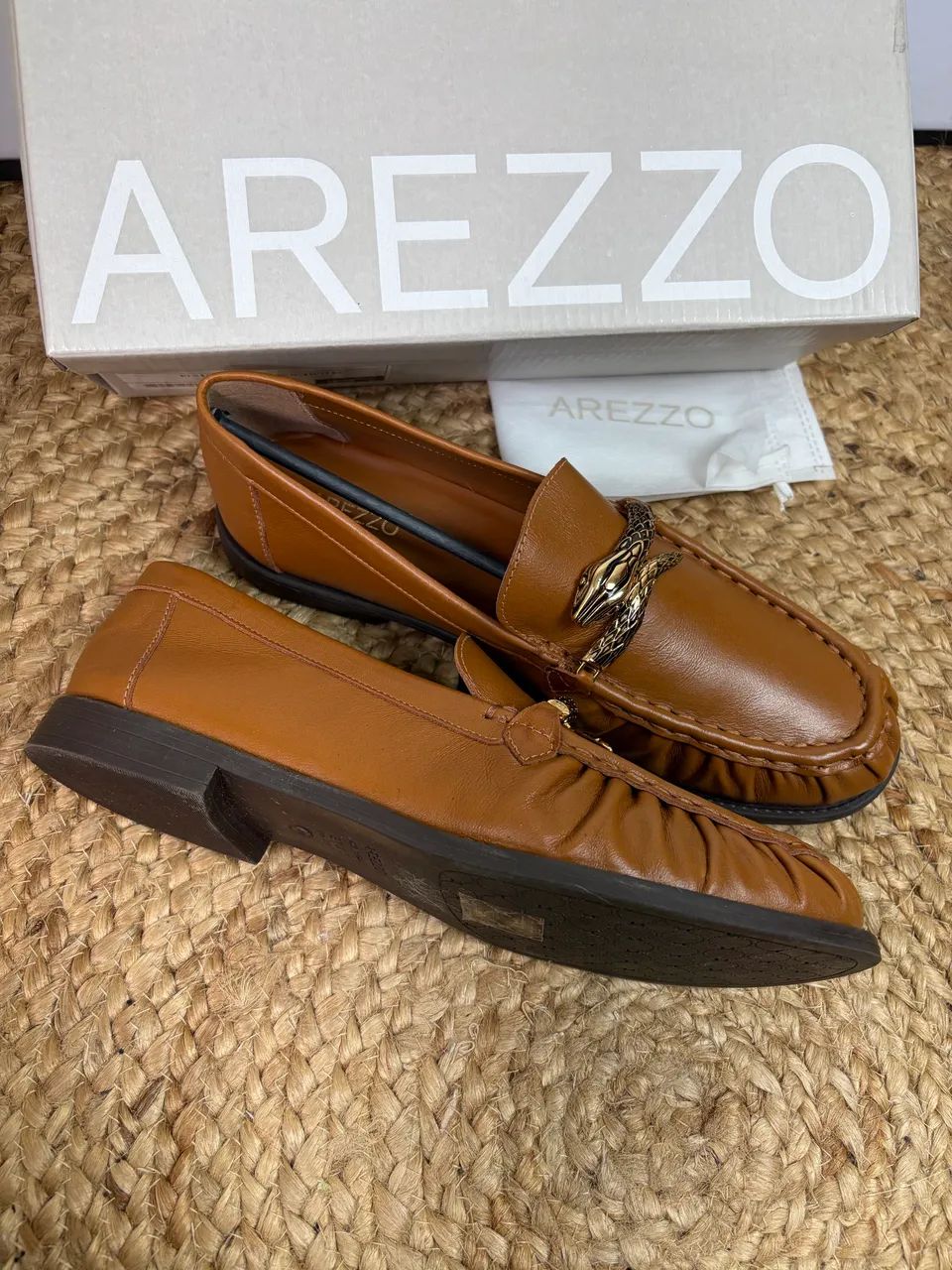 Mocassim em couro arezzo 37 (novo) - Foto 3