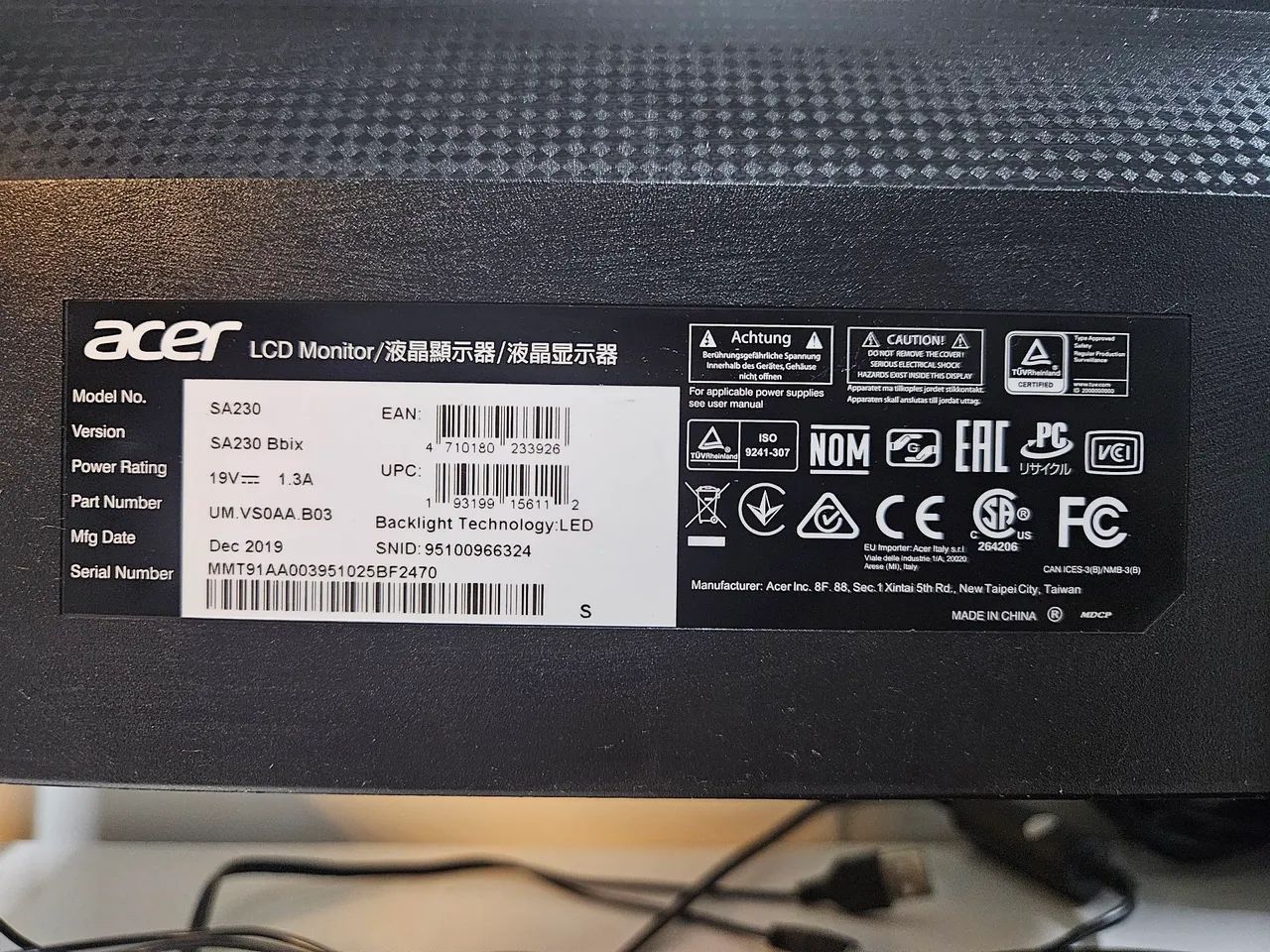 Monitor Acer Ips full HD 23 polegadas - Foto 4