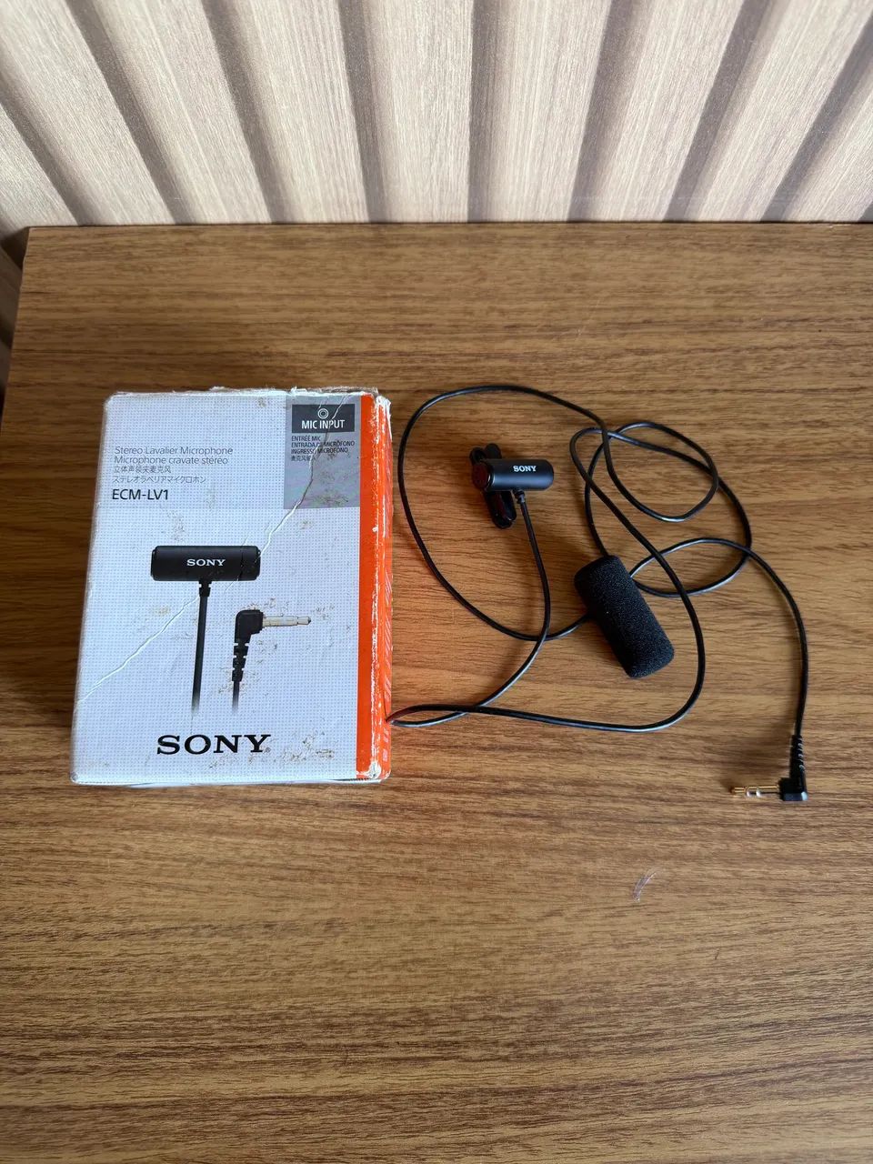 Microfone Sony Lapela ECM-LV1 Omnidirecional Original Preto - Foto 5