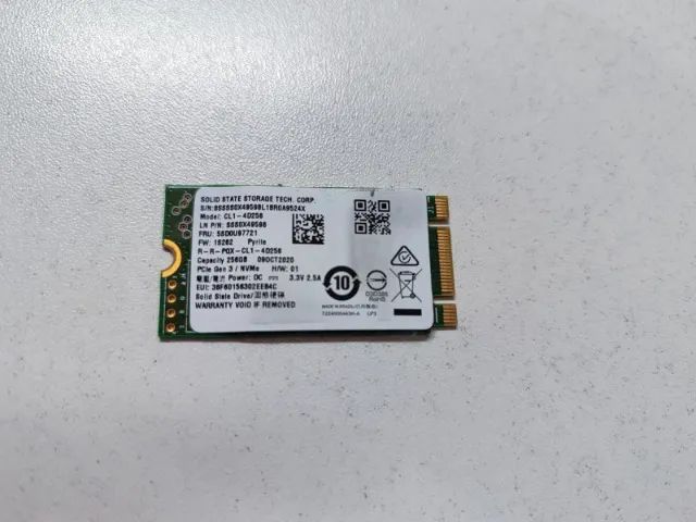 SSD NVME 256GB 2242 Funcionando