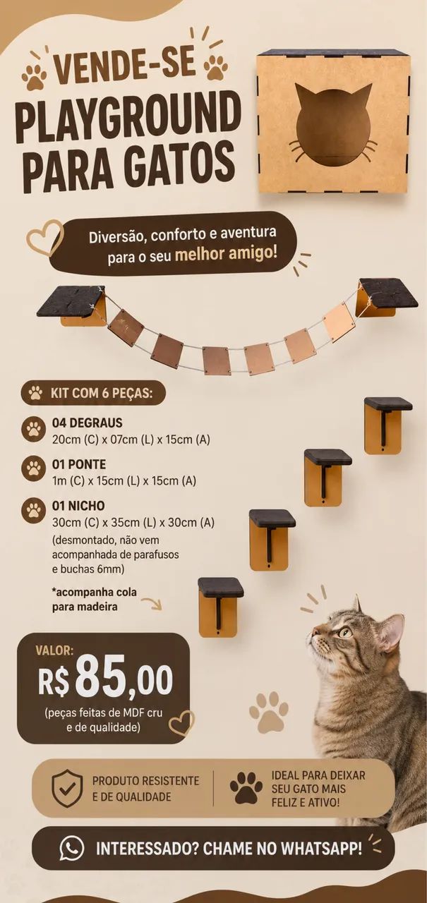 Vende-se playground para gatos