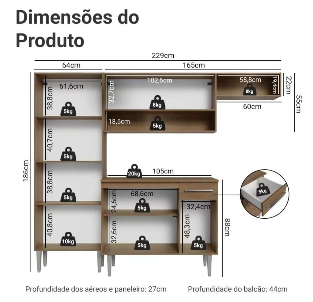 Arm ário de cozinha completo  - Foto 2