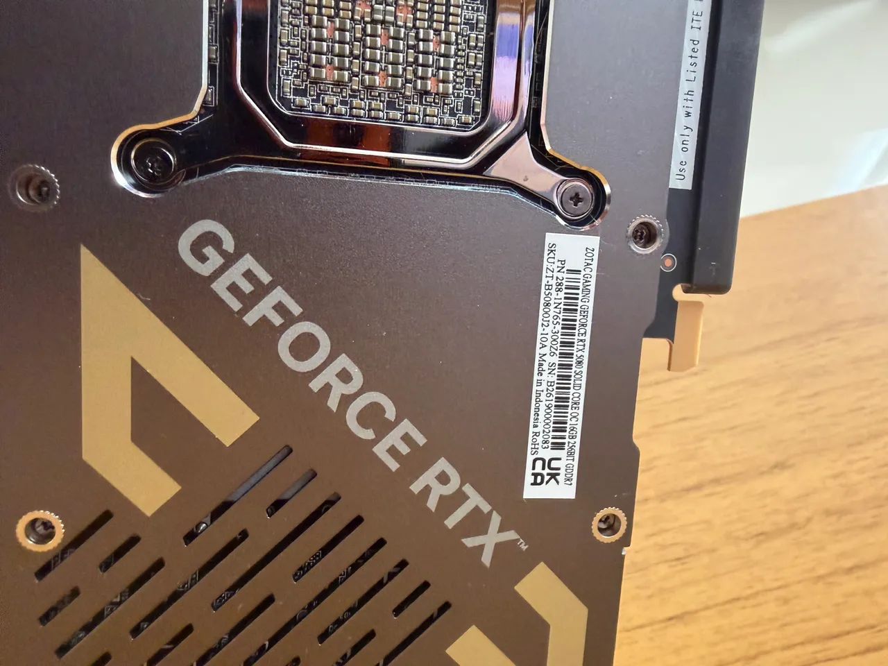 placa de vídeo zotac 5080
