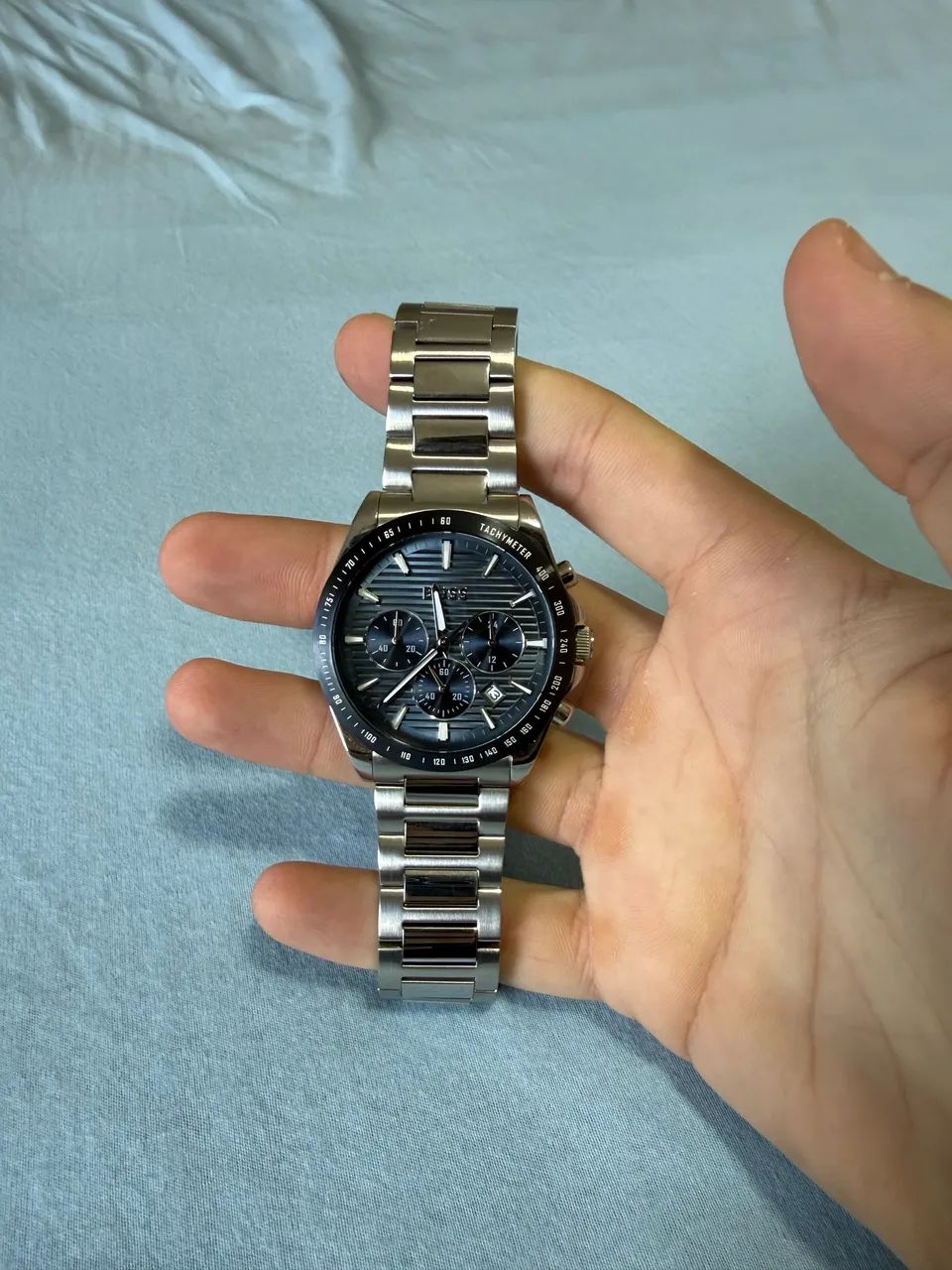 O*右様 Too Real Relógio BOSS Original 41mm Azul - Impecável, Estado de Novo